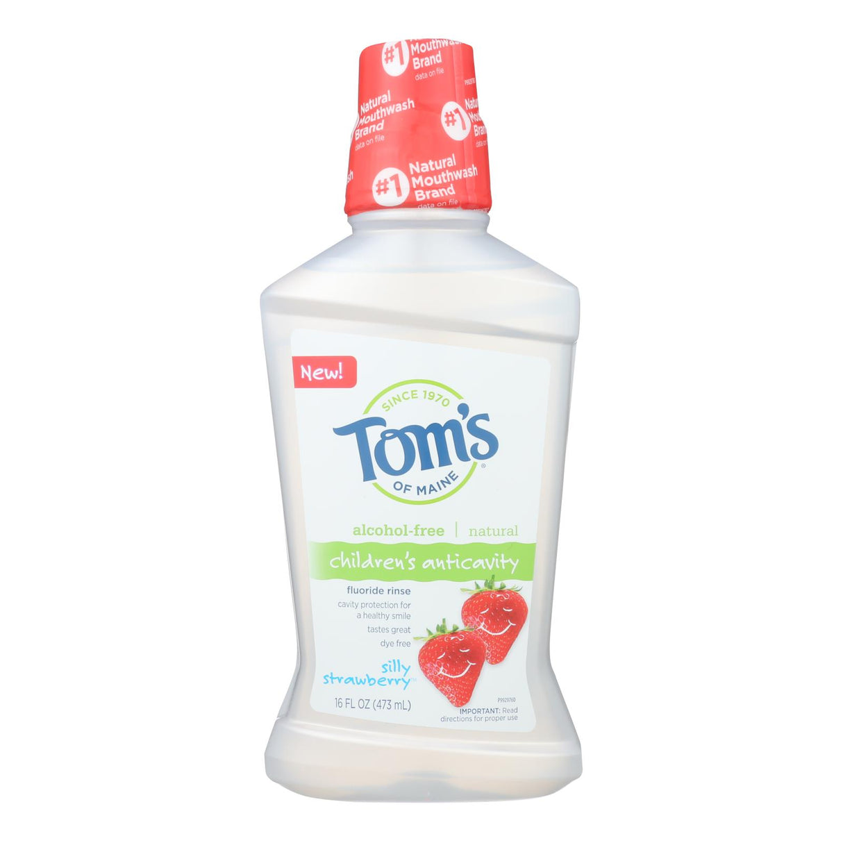 Tom's of Maine Kids Fluoride Rinse | Strawberry | 16 Oz. - Cozy Farm