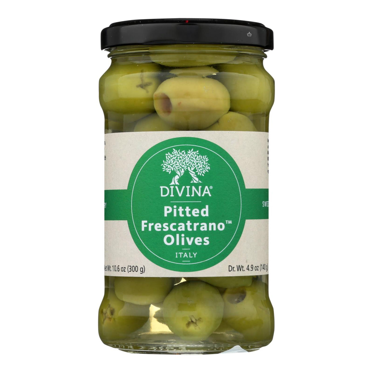 Divina Pitted Frescatrano Olives (Pack of 6 - 4.9 Oz.) for Delectable Mediterranean Cuisine - Cozy Farm