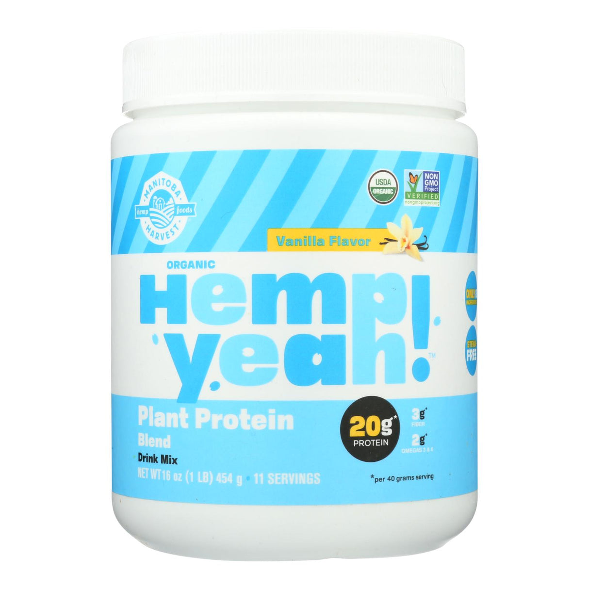 Manitoba Harvest Organic Plant Protein Blend Drink Mix, Vanilla, 16 Oz. - Cozy Farm