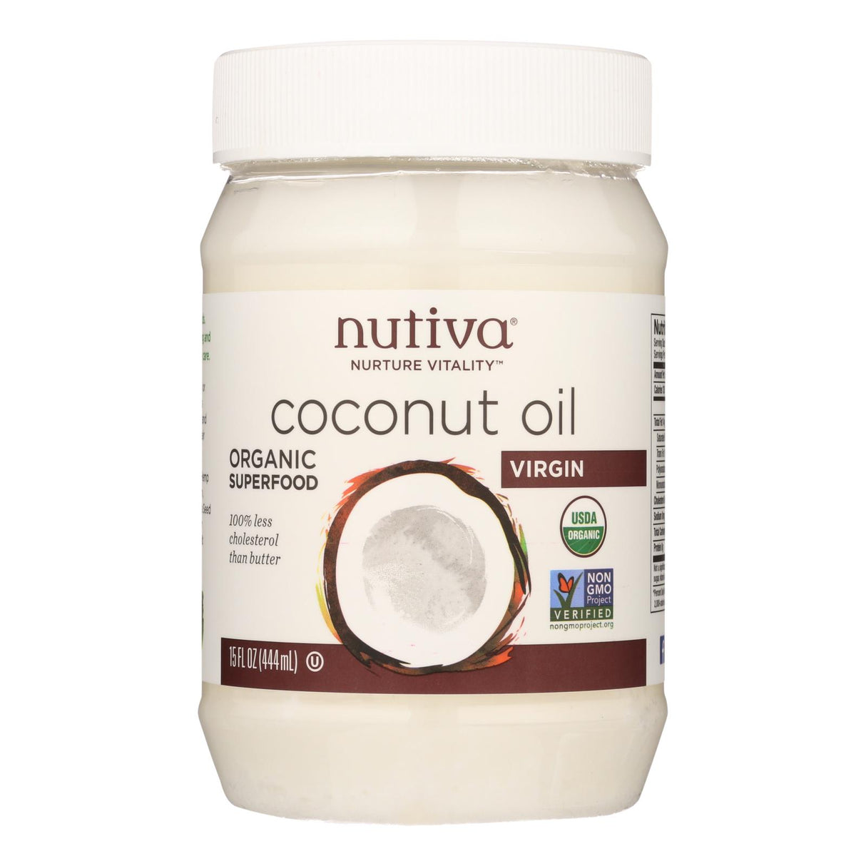 Nutiva Organic Virgin Coconut Oil, 15 Fl Oz. - Cozy Farm