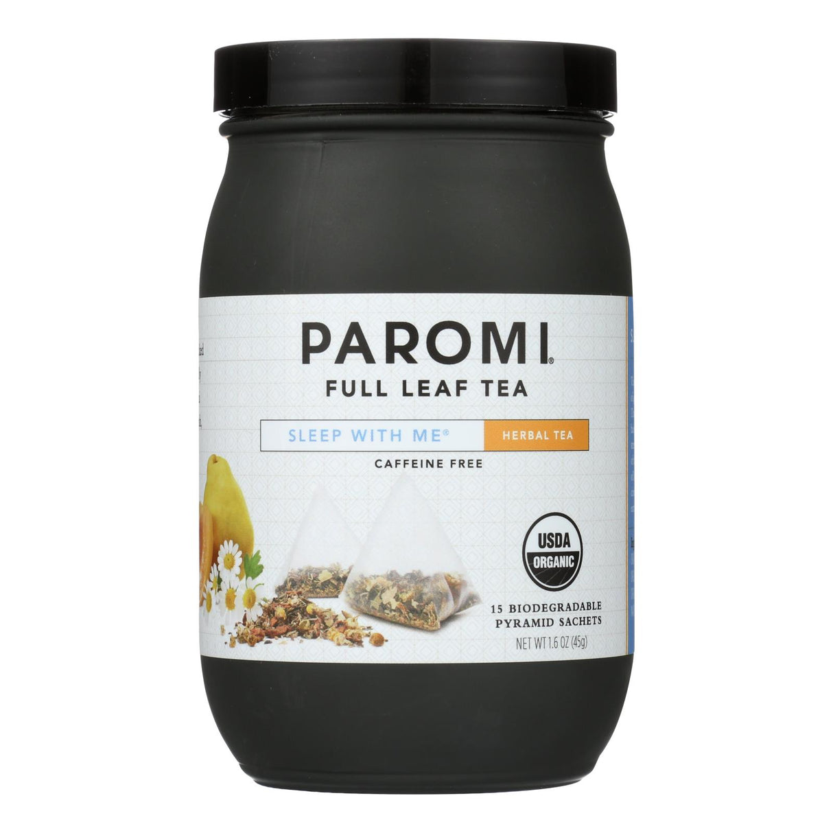 Paromi Tea: Sleep With Me - Calming Caffeine-Free Herbal Tea (Pack of 6, 15 Bags) - Cozy Farm