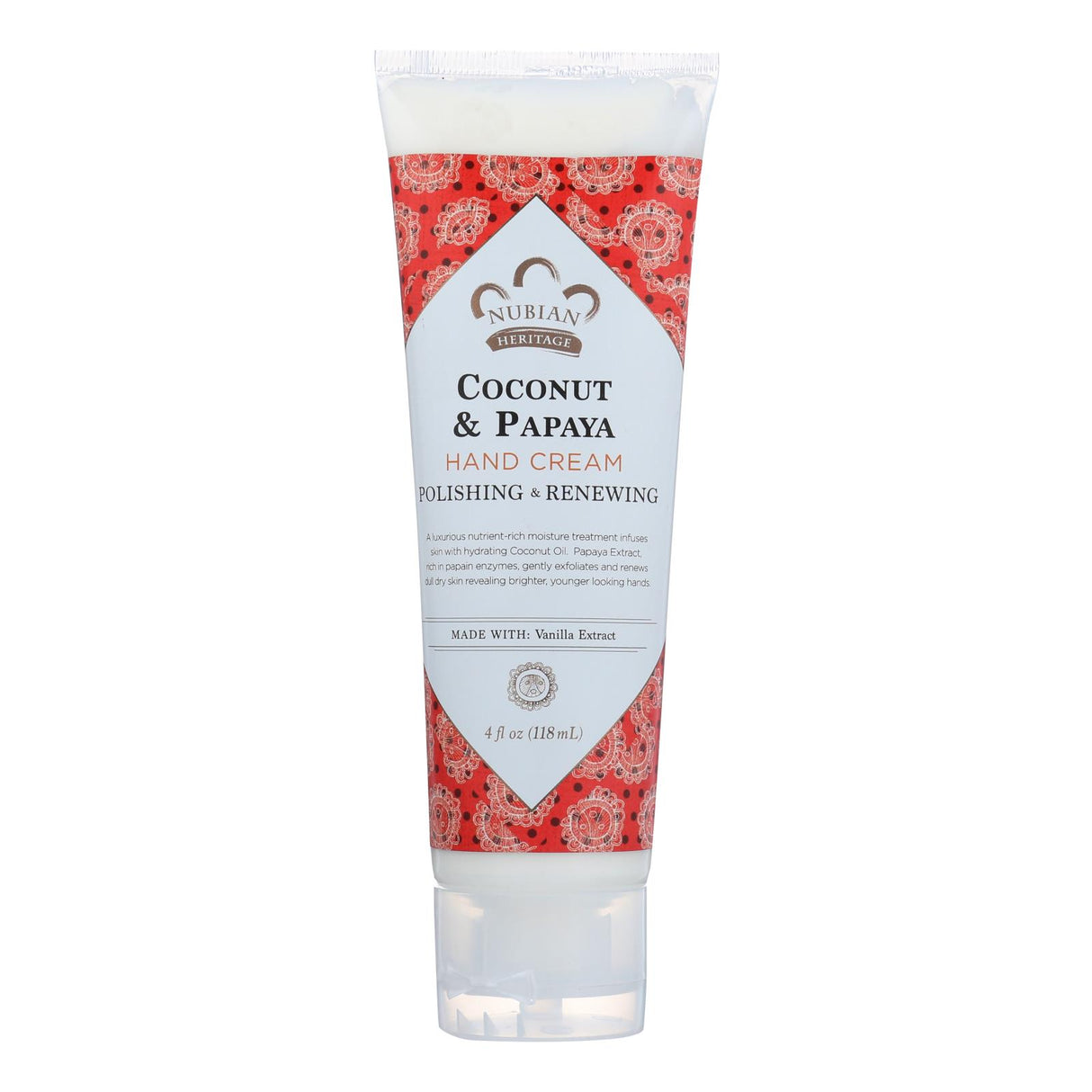 Nubian Heritage Coconut & Papaya Hand Cream for Nourished and Softened Hands (4 Oz.) - Cozy Farm