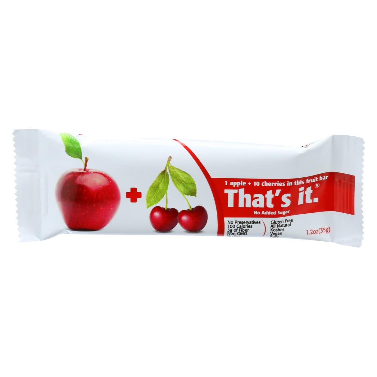 That's It Apple & Cherry Fruit Bars - Case of 12 - 1.2 Oz - Cozy Farm