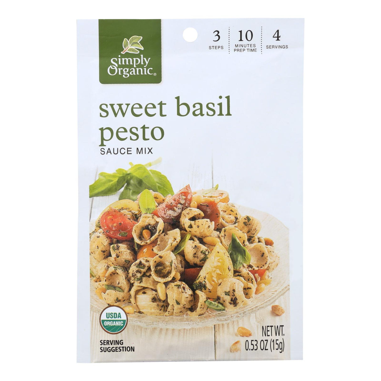 Simply Organic Sweet Basil Pesto Seasoning Mix - 0.53 oz. (Case of 12) - Cozy Farm