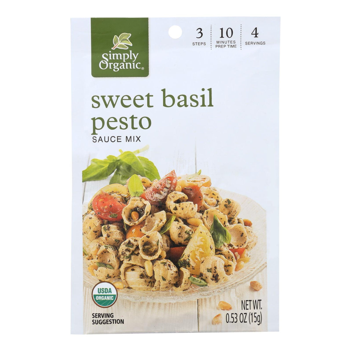Simply Organic Sweet Basil Pesto Seasoning Mix - 0.53 oz. (Case of 12) - Cozy Farm 