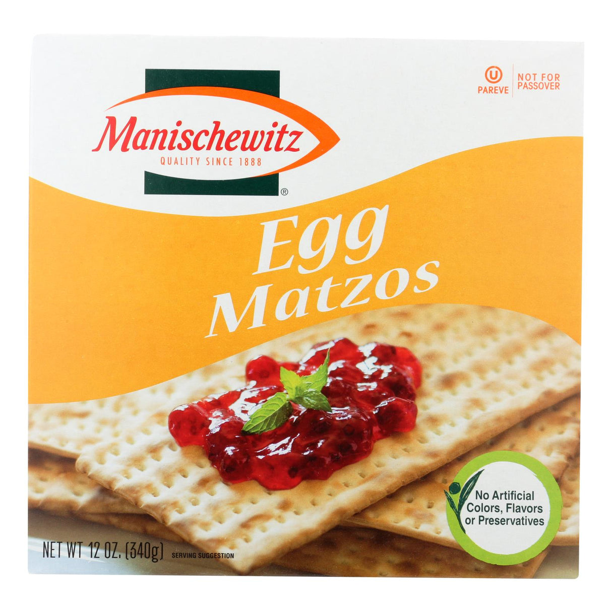 Manischewitz Premium Egg Matzo (Pack of 12) - Cozy Farm