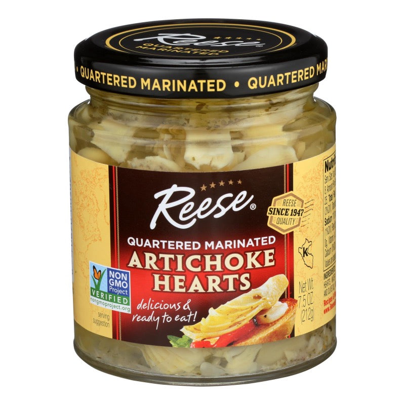 Reese Marinated Artichoke Hearts, 7.5 Oz (Pack of 12) - Cozy Farm