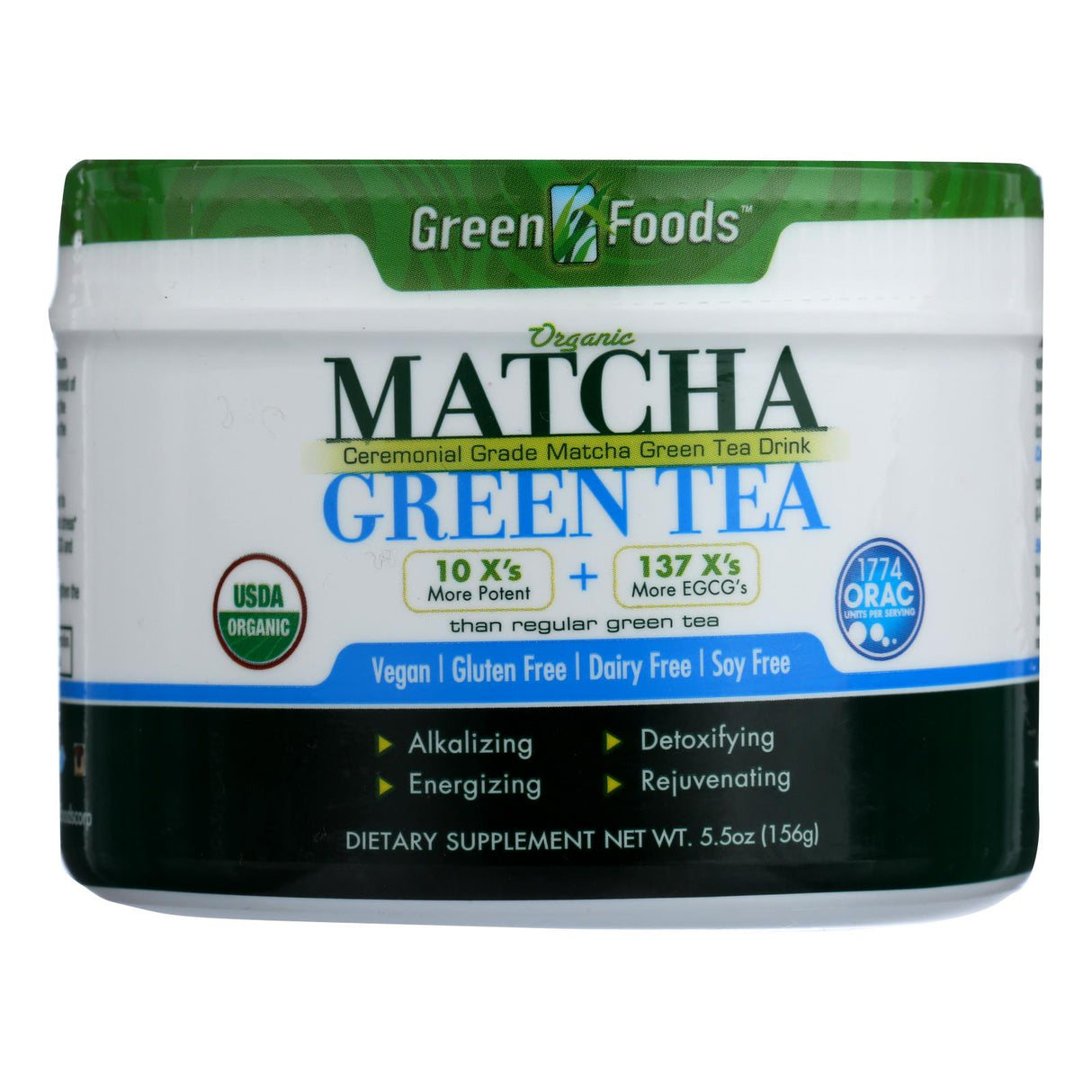 Green Foods Organic Matcha Green Tea | Pack of 5.5 Oz. - Cozy Farm