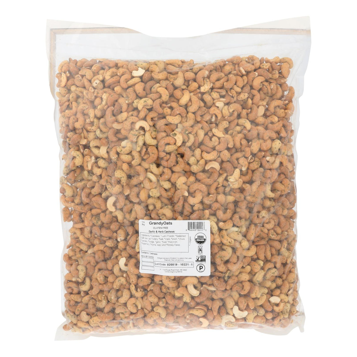 Mountain Peak Herbed Cashews with Garlic Granola Oats 10 lb. - Cozy Farm