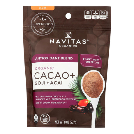 Navitas Organics Raw Cacao Powder, Rich in Antioxidants (Pack of 6 - 8 Oz.) - Cozy Farm 