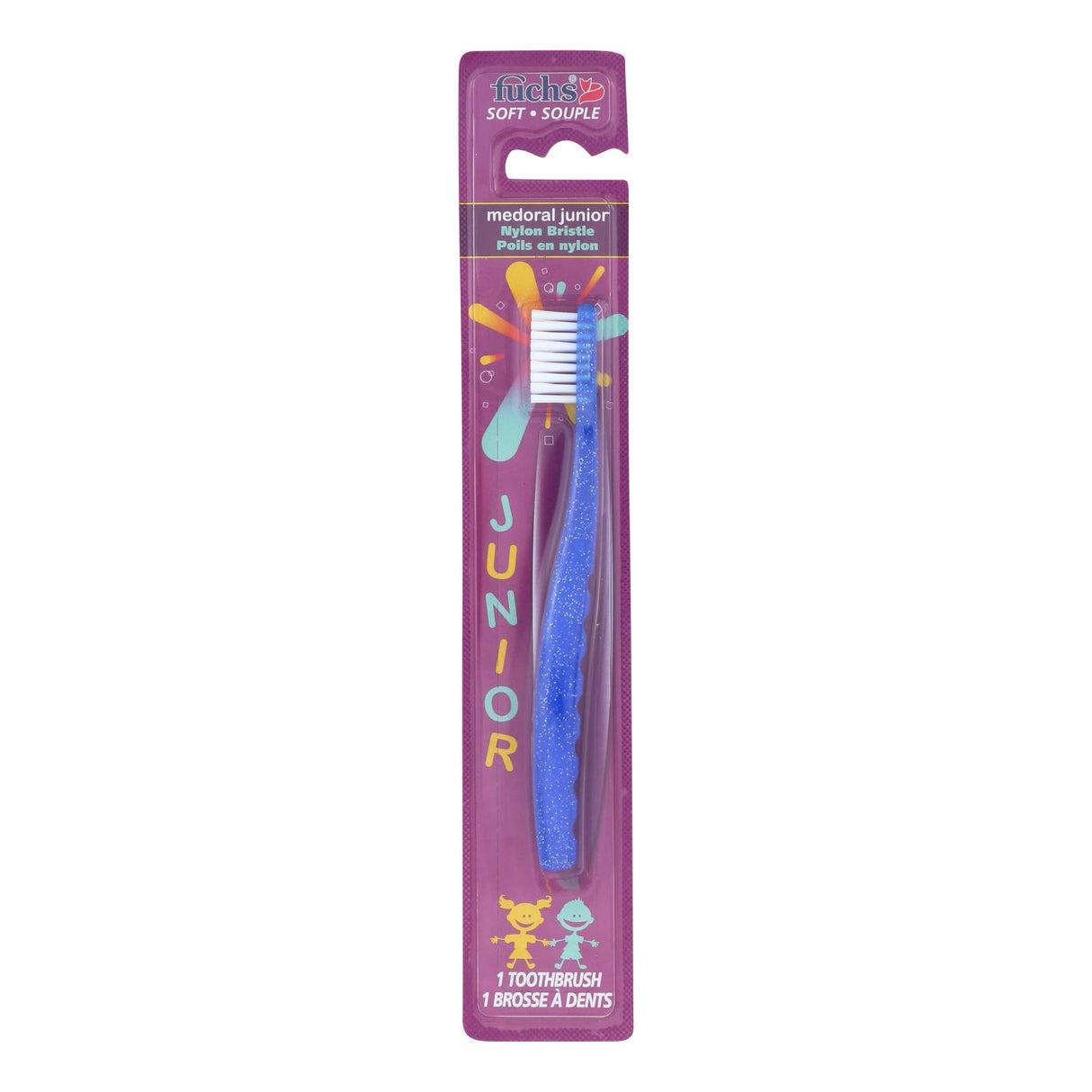 Fuchs Nylon Bristle Junior Toothbrush, Pack of 12 - Cozy Farm