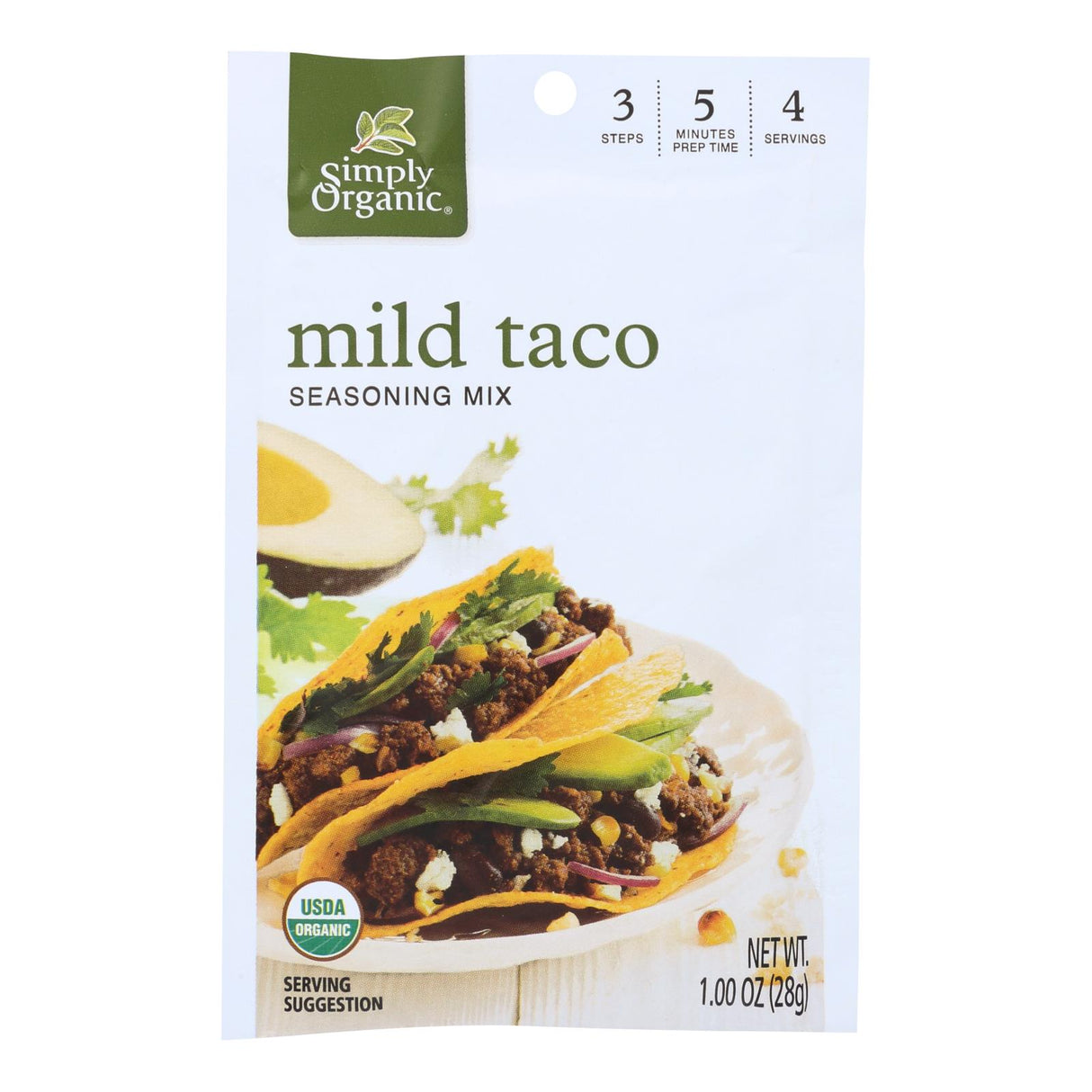 Simply Organic Taco Seasoning Mix, Mild (1 oz.) - Cozy Farm