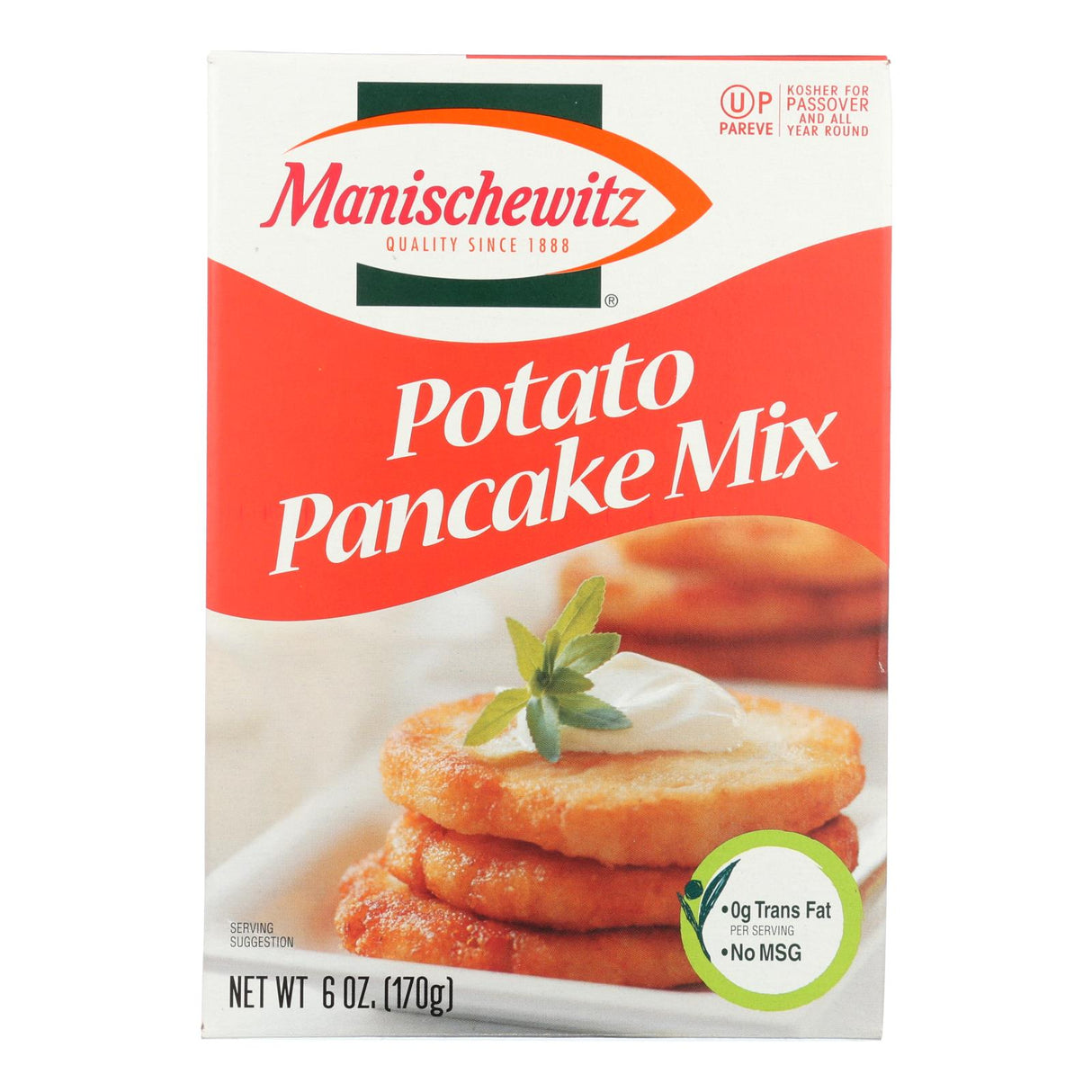 Manischewitz Potato Pancake Mix, Pack of 12 (6 Oz. Each) - Cozy Farm