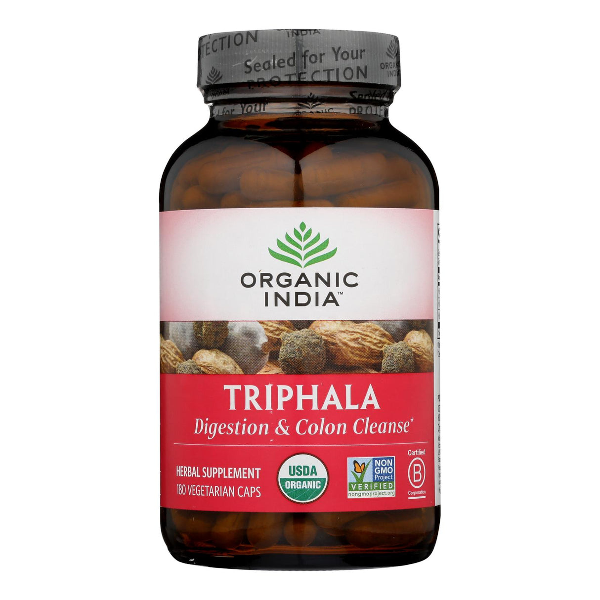 Organic India Triphala Digestion & Colon Cleanse Support (180 Vegan Capsules) - Cozy Farm