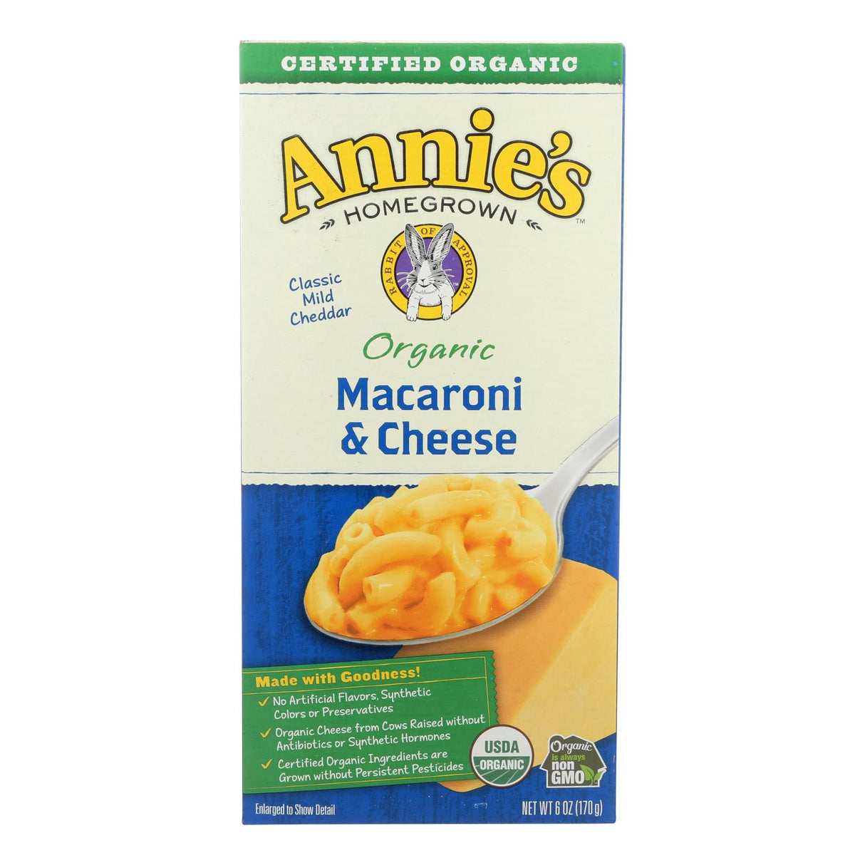 Annie's Homegrown Organic Macaroni and Cheese, 6 oz Boxes (Pack of 12) - Cozy Farm