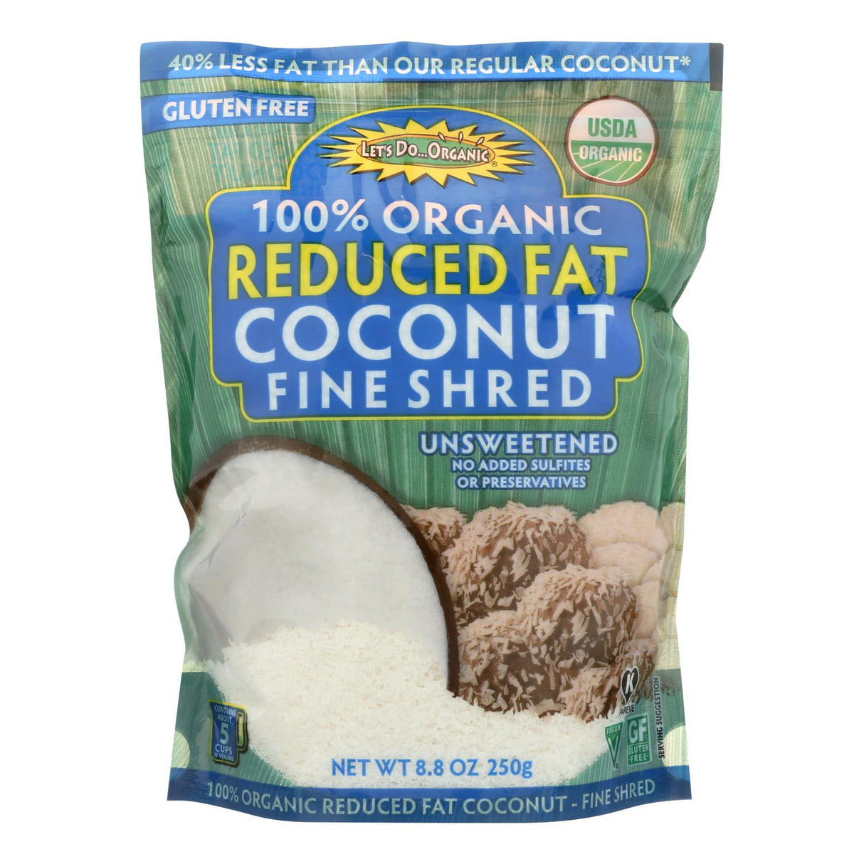 Let's Do Organics Shredded Coconut (12 x 8.8 Oz.) - Cozy Farm
