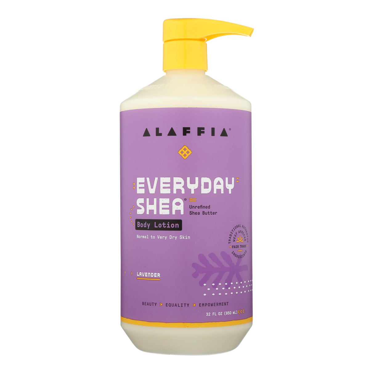 Alaffia Everyday Lavender Indulgent Body Lotion (32 Oz.) - Cozy Farm