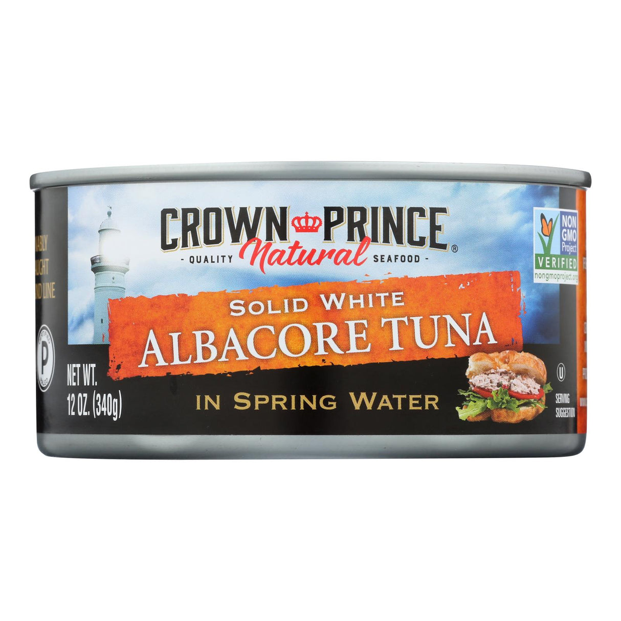 Crown Prince Albacore Tuna in Spring Water (Pack of 12) - Solid White, 12 Oz. - Cozy Farm