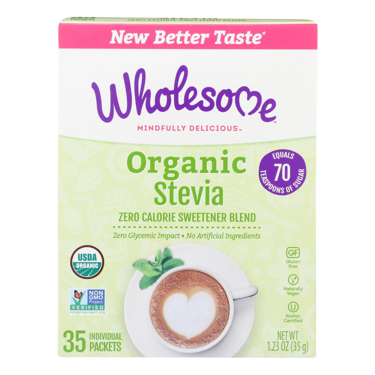 Wholesome Sweeteners 35 Count Organic Stevia, 1.23 Oz (Pack of 6) - Cozy Farm