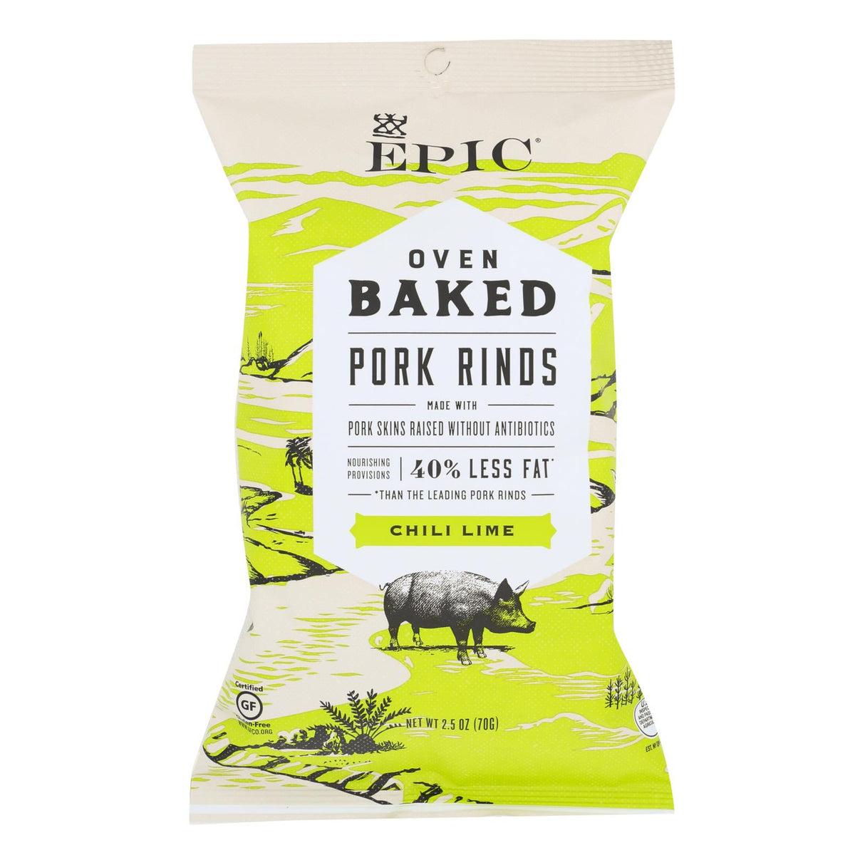 Epic Chili Lime Oven Baked Pork Rinds 12-Pack (2.5 Oz. Each) - Cozy Farm