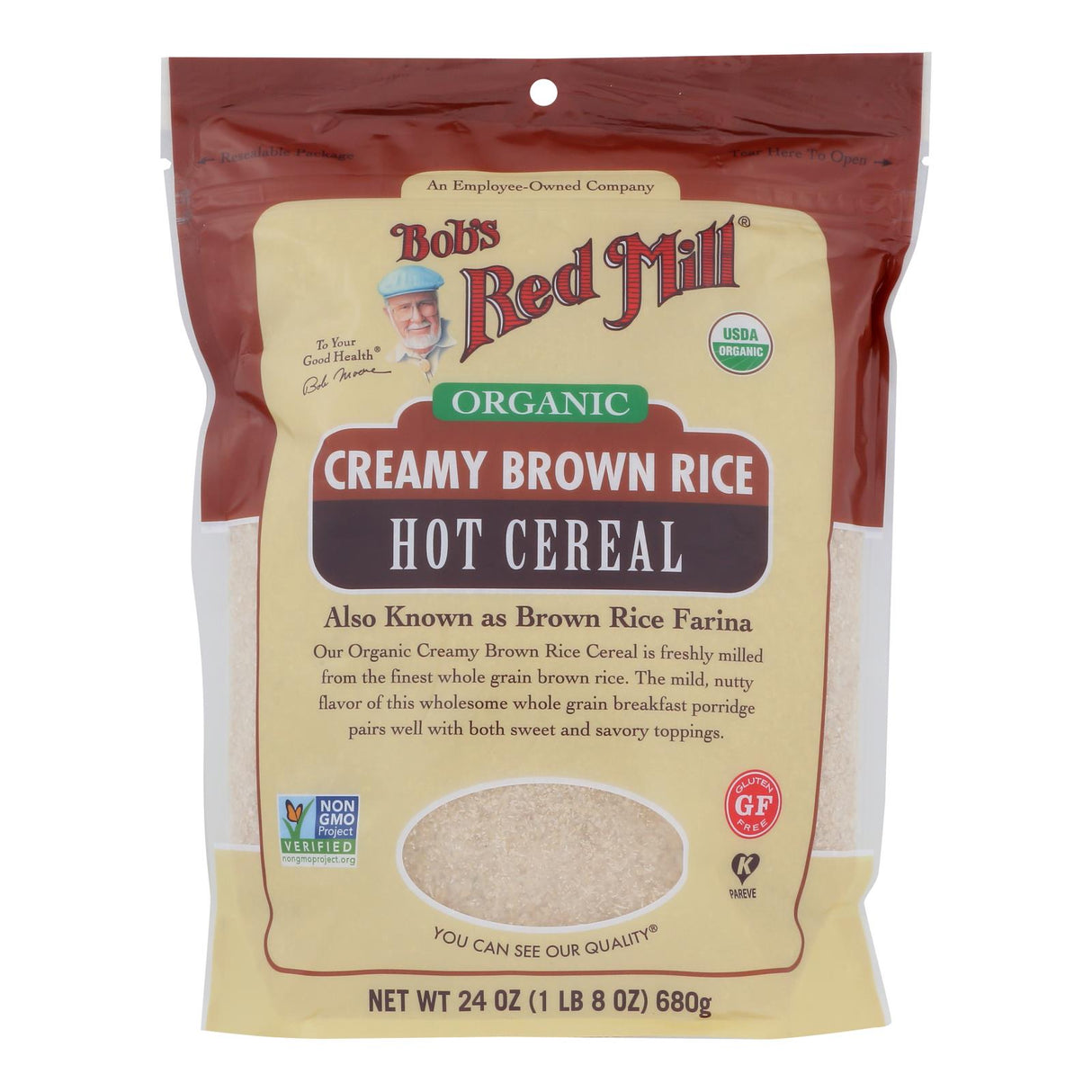 Bob's Red Mill Brown Rice Cereal, 4-24 Oz. Packs (Brown Rice, Cereal) - Cozy Farm