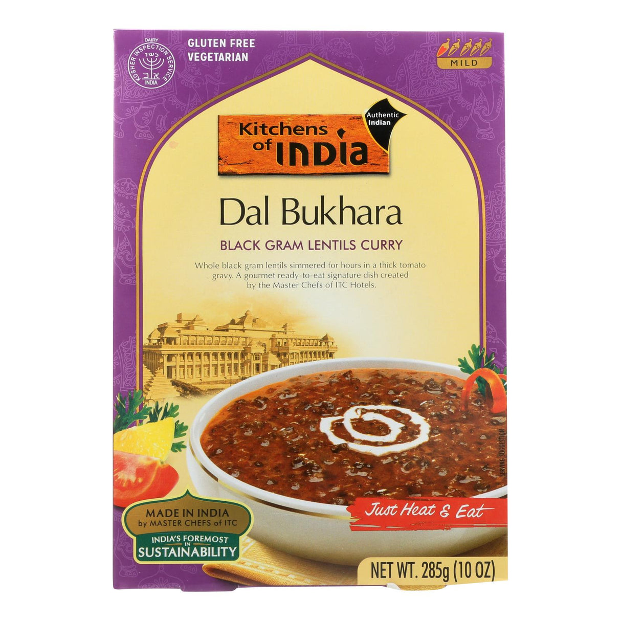 Kitchen Of India Premium Black Gram Lentils Curry (Dal Bukhara) 10 Oz Pack of 6 - Cozy Farm
