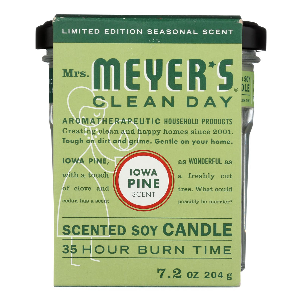 Mrs. Meyer's Clean Day Scented Soy Candle, Refreshing Iowa Pine, Pack of 6 - Cozy Farm