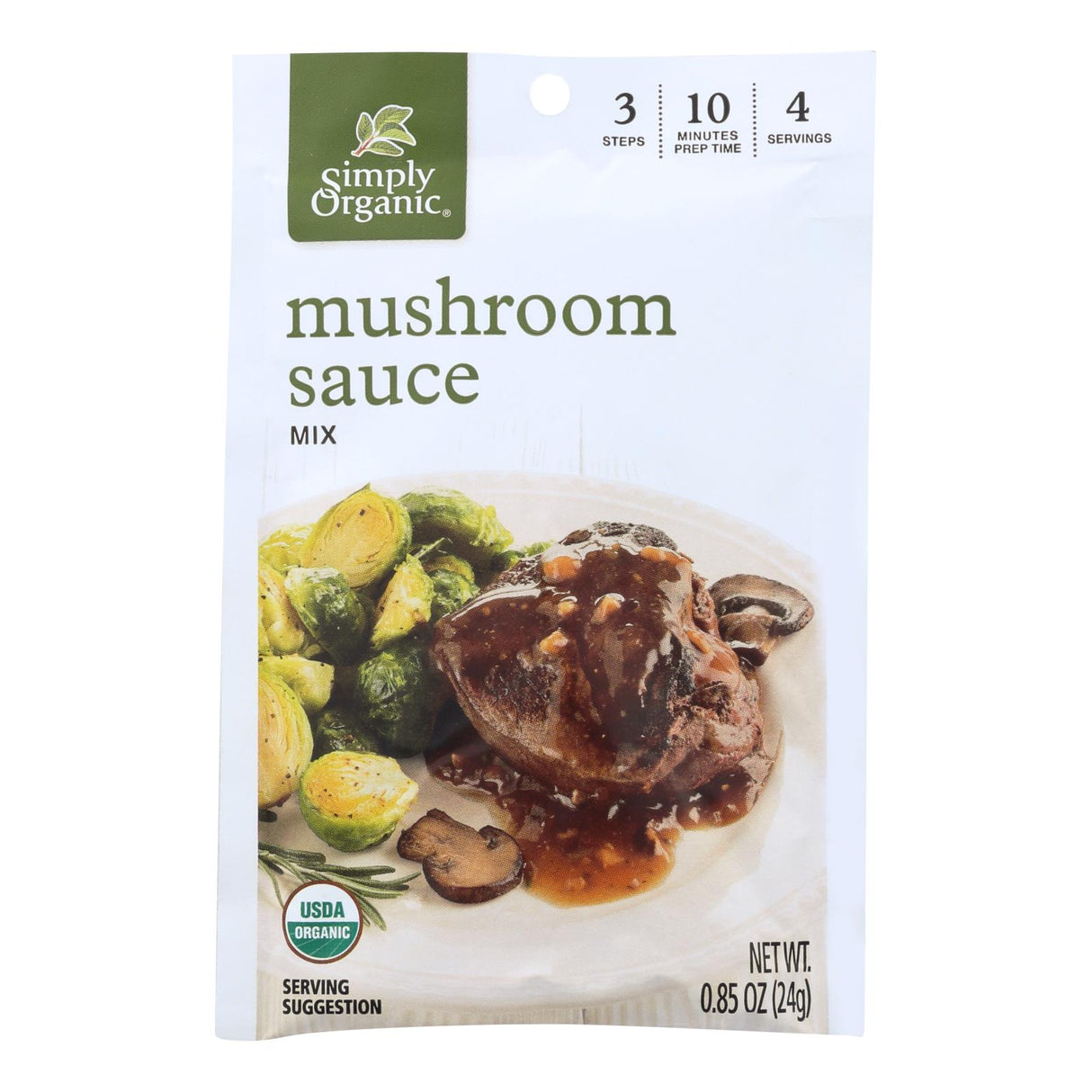 Simply Organic - Mushroom Sauce Mix - 0.85 Oz. (Case of 12) - Cozy Farm