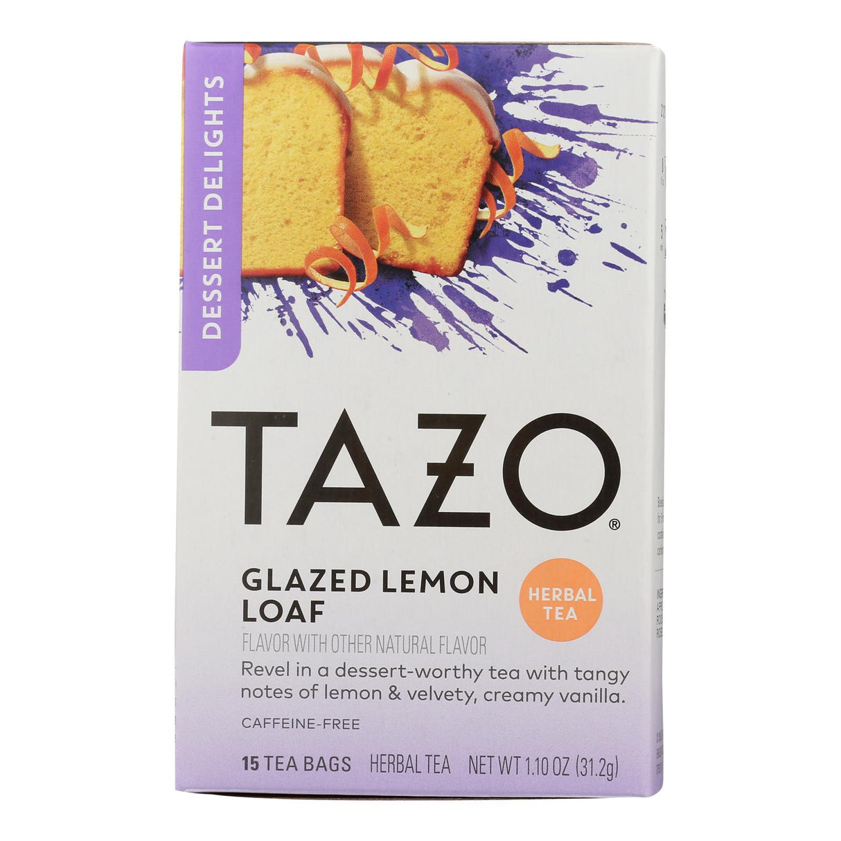 Tazo Glazed Lemon Loaf Herbal Tea (Pack of 6 - 15 ct.) - Cozy Farm