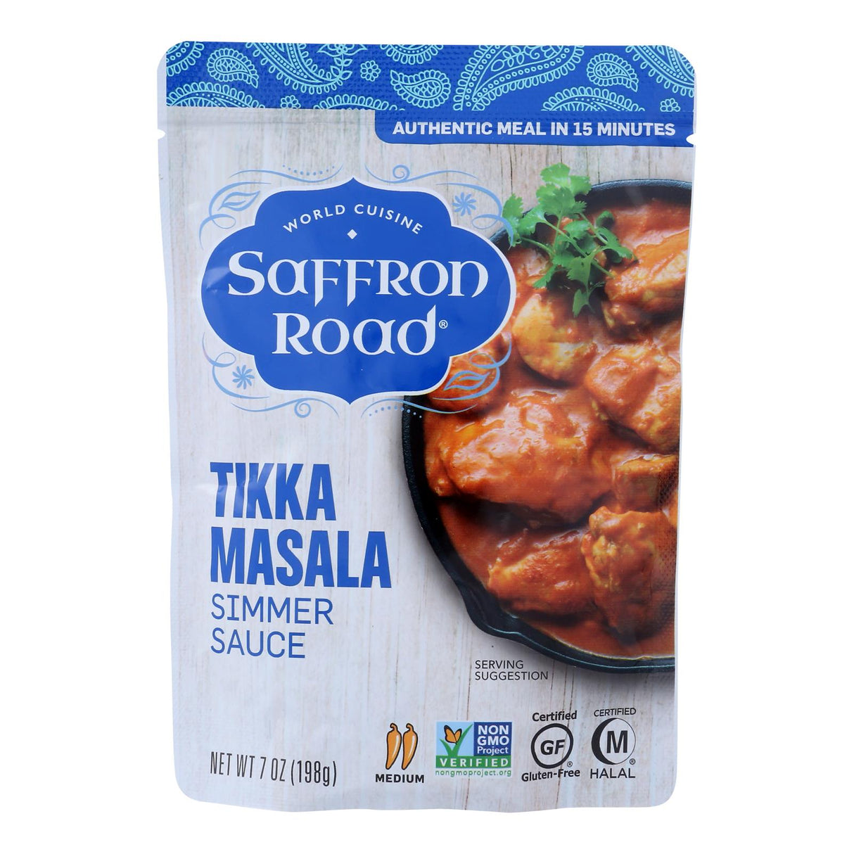 Saffron Road Tikka Masala Indian Simmer Sauce, 7 Fl Oz (Pack of 8) - Cozy Farm