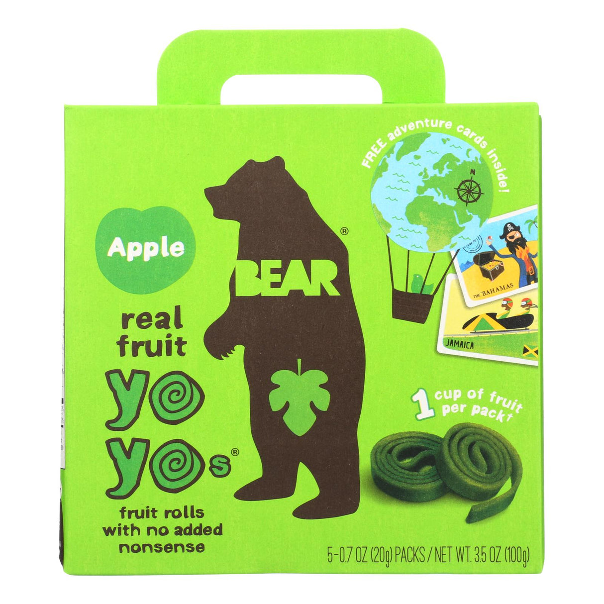 Bear Real Fruit Yoyo Snack: Apple, 3.5 Oz. Pack of 6 - Cozy Farm