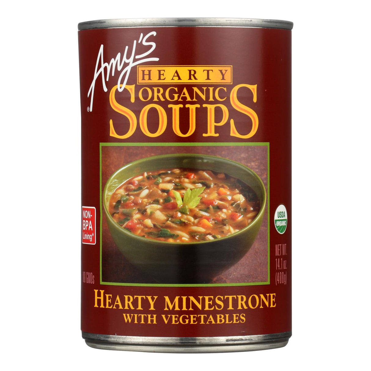 Amy's Organic Hearty Vegetable Minestrone Soup, 14.1 Oz. (Pack of 12) - Cozy Farm