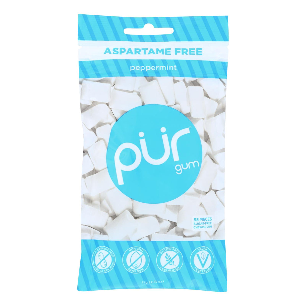 Pur Peppermint Gum 12-Pack 2.72 Ounces - Cozy Farm