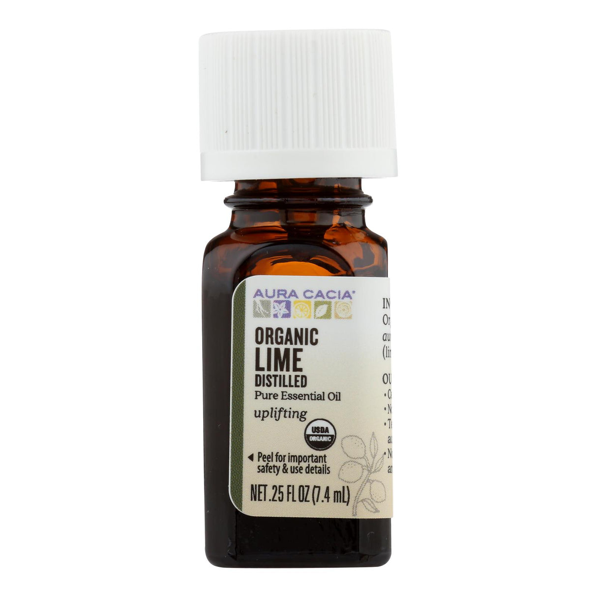 Aura Cacia Organic Lime Essential Oil, .25 Fl Oz - Cozy Farm