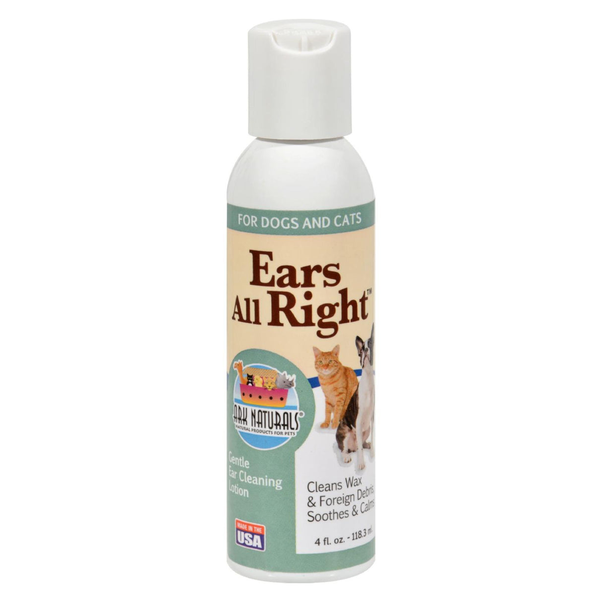Ark Naturals Ears All Right: Gentle Ear Cleaner for Pets (4 oz) - Cozy Farm