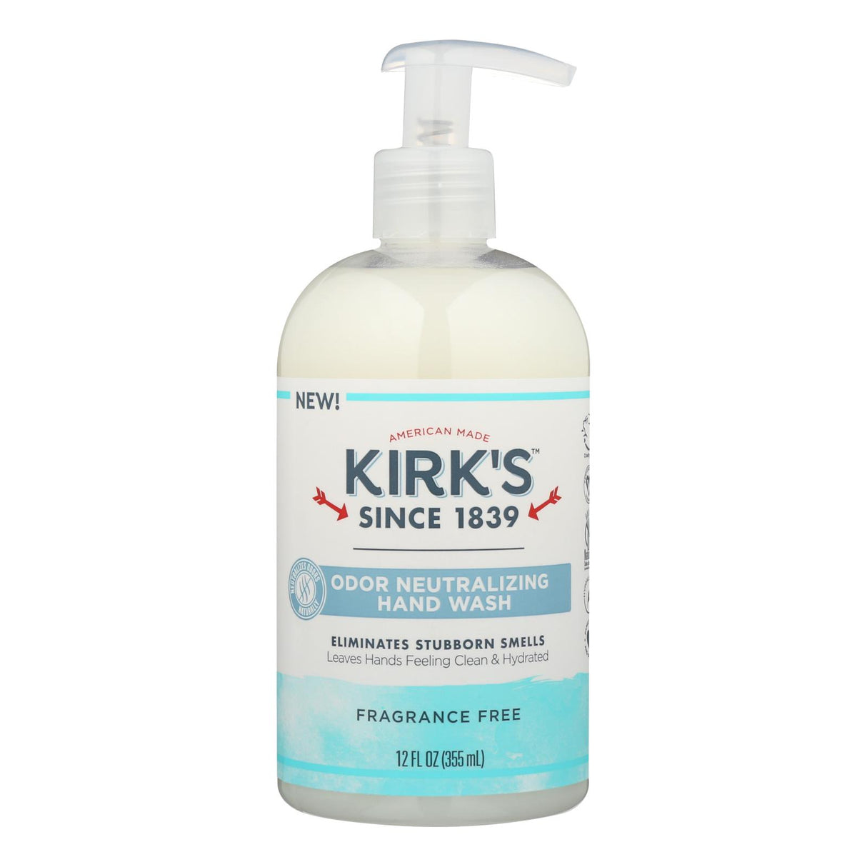 Kirk's Fragrance-Free Hand Soap - Gentle Cleansing for Sensitive Skin, 12 Fl Oz - Cozy Farm