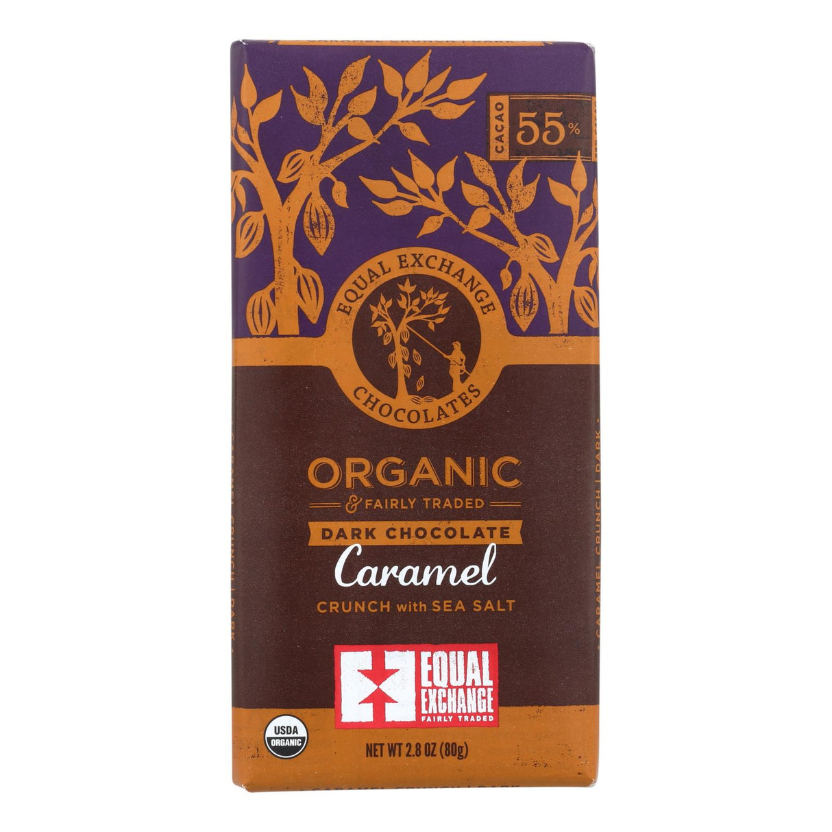 Organic Chocolate Bar with Sea Salt & Caramel, 12-Pack, 2.8 Oz. - Cozy Farm