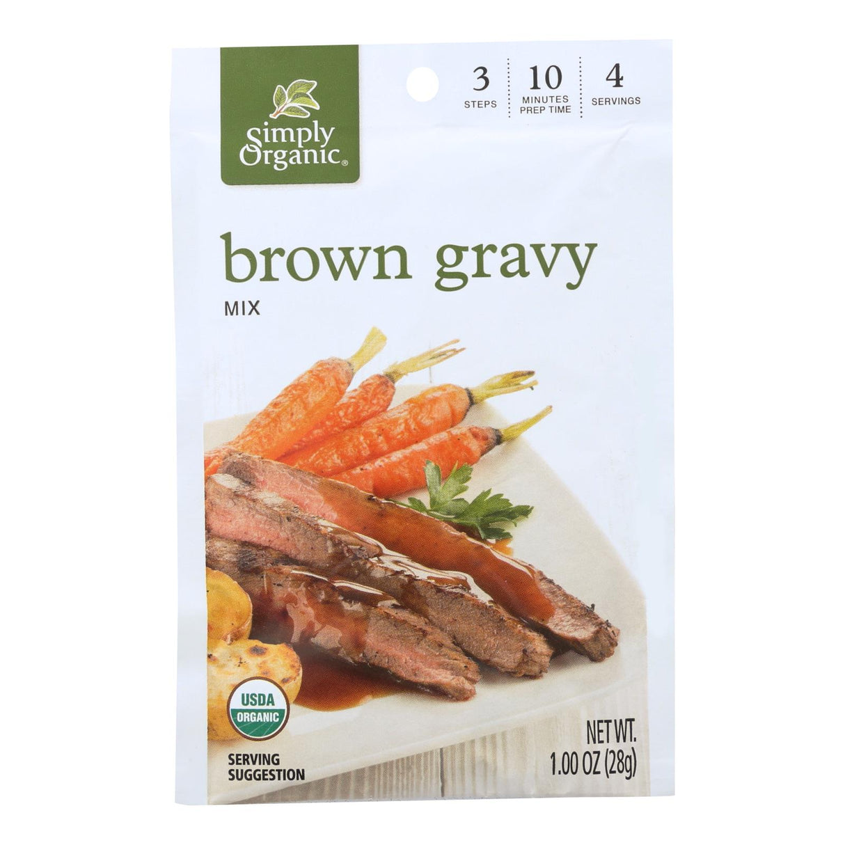 Simply Organic Vegetarian Brown Gravy Seasoning Mix, 12 Packets, 1 Oz. Each - Cozy Farm