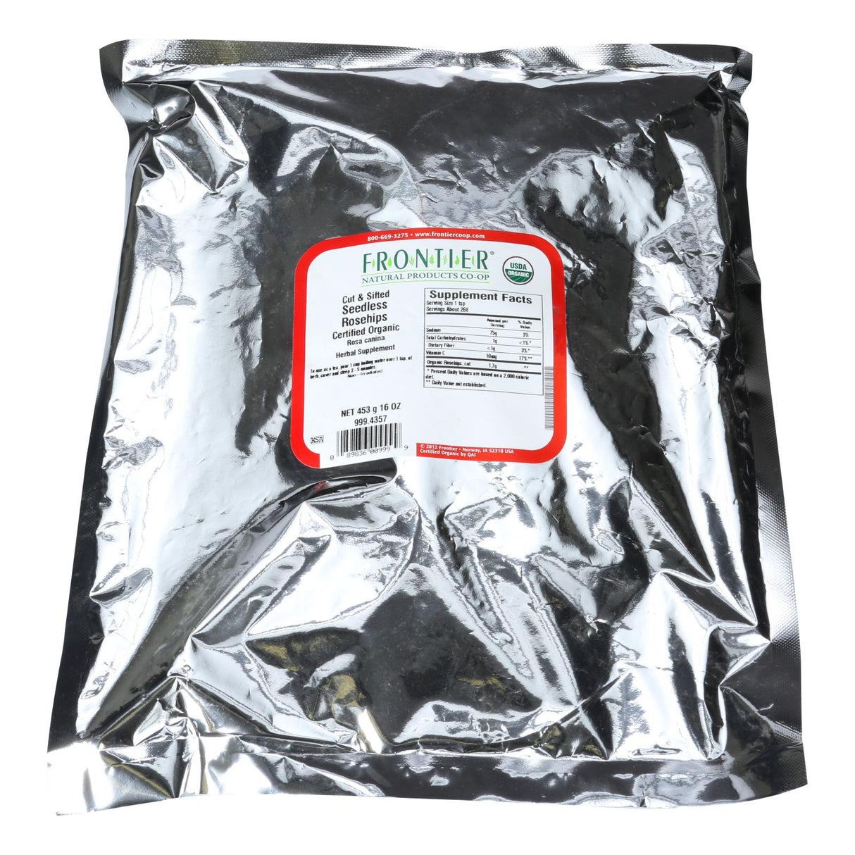 Frontier Herb - Organic Rosehips - Seedless Cut and Sifted - Cozy Farm