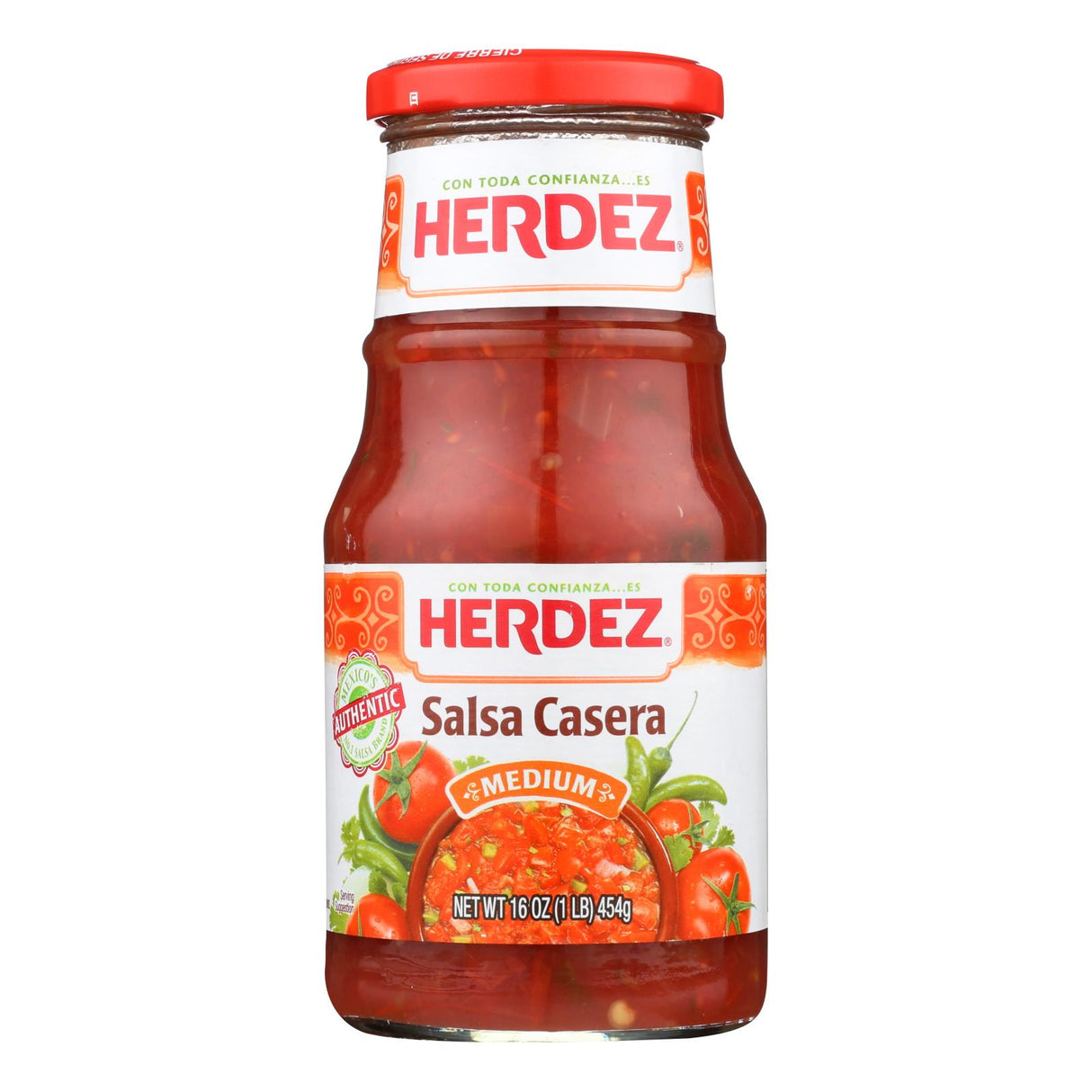 Herdez Salsa Casera Medium - 192 Oz. (Pack of 12) - Cozy Farm