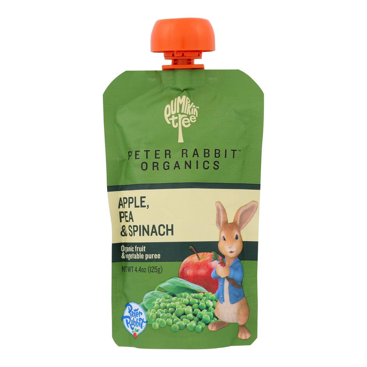 Peter Rabbit Organics Veggie Snacks: Pea Spinach & Apple, 10-Pack (4.4 Oz. Each) - Cozy Farm