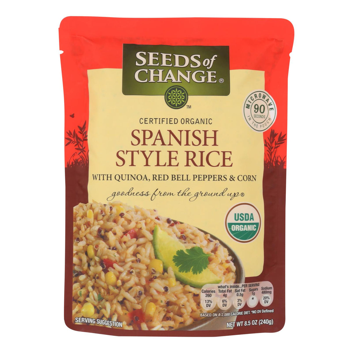 Seeds of Change Organic Microwavable Spanish-Style Rice with Quinoa, 12 Pack - Cozy Farm