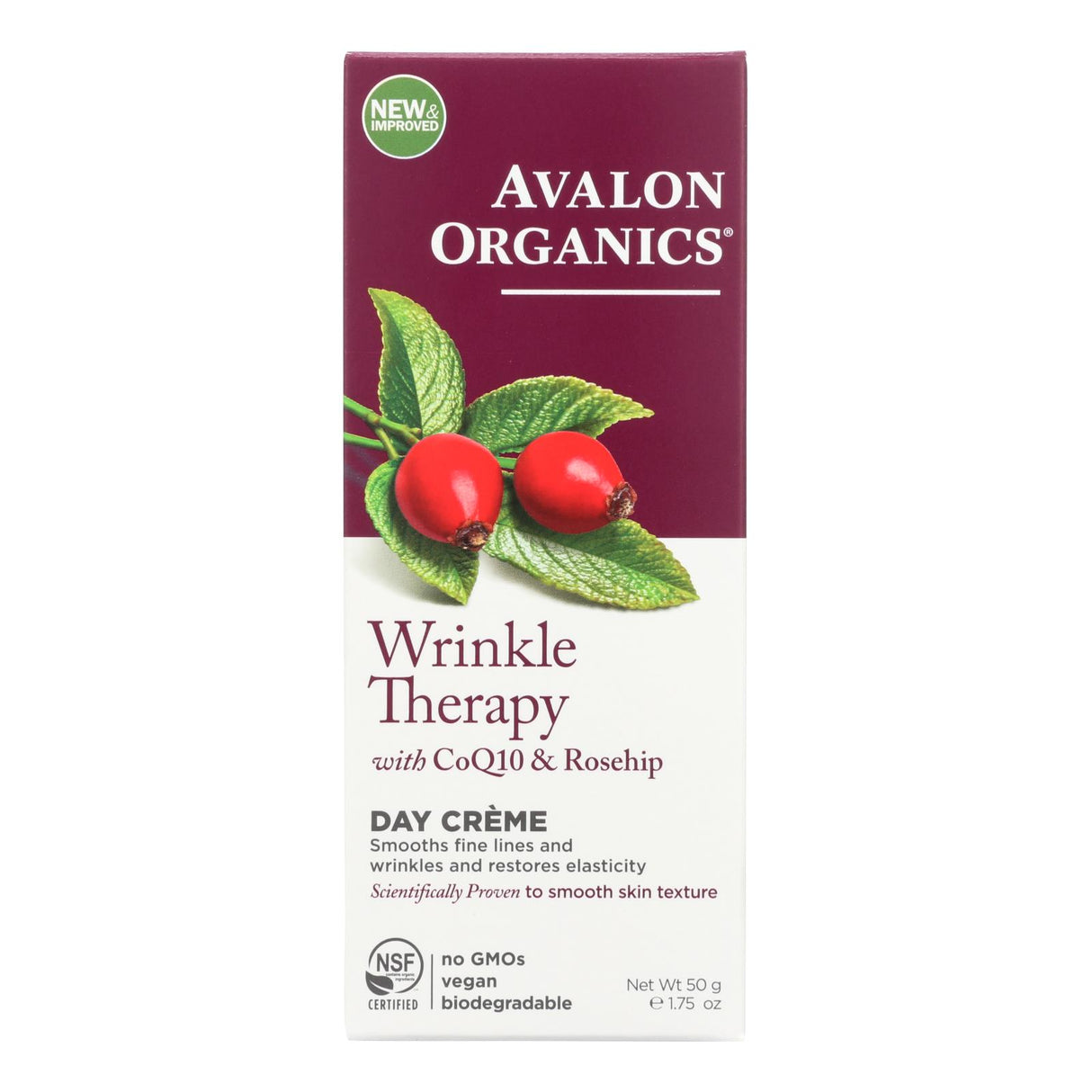 Avalon Organics CoQ10 Repairing Wrinkle Defense Cream with SPF 15 (1.75 Oz.) - Cozy Farm