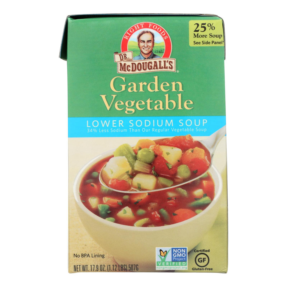 Dr. McDougall's Low Sodium Garden Vegetable Soup (Pack of 6 - 17.9 Oz. Each) - Cozy Farm