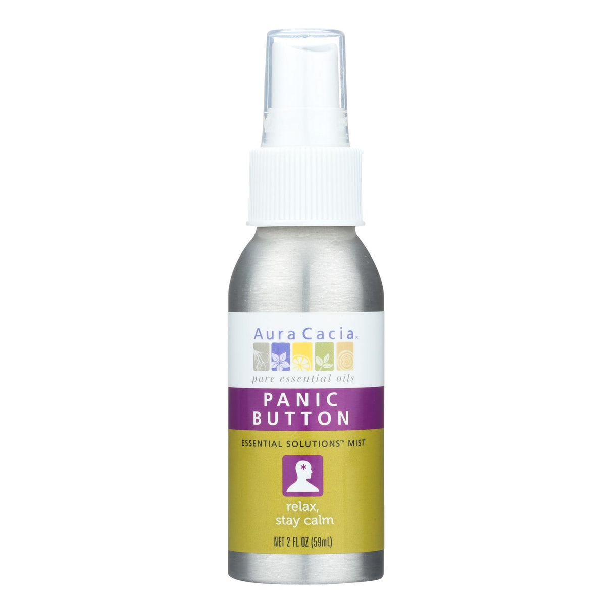 Aura Cacia Essential Solutions Panic Button Essential Oil Mist (2 Fl Oz) - Cozy Farm