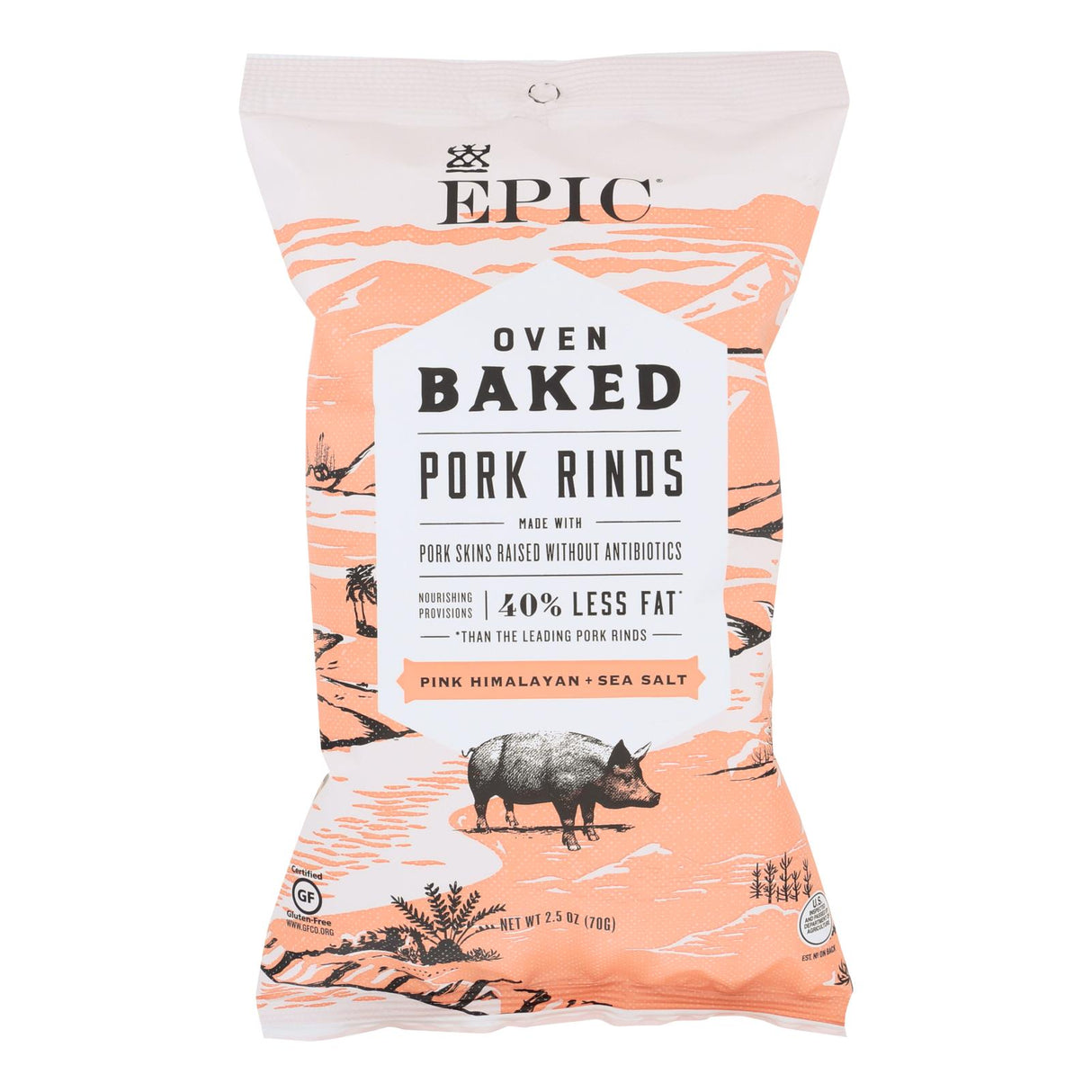 Epic Oven-Baked Sea Salt and Vinegar Pork Rinds (Pack of 12 - 2.5 Oz.) - Cozy Farm