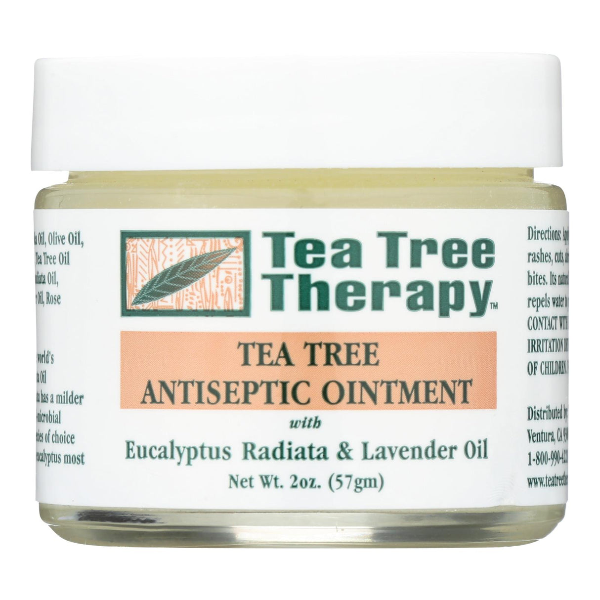 Tea Tree Therapy Antiseptic Ointment: Eucalyptus, Lavender, 2 Ounce - Cozy Farm