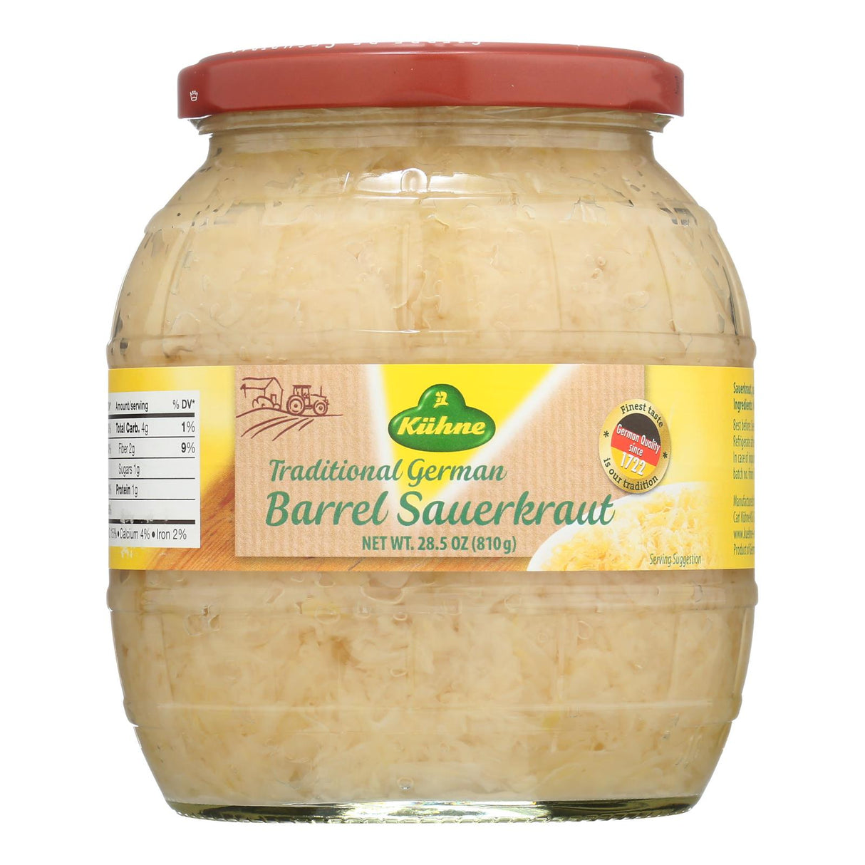 Kuhne Barrel Sauerkraut | Pack of 6 | 28.5 Oz. - Cozy Farm