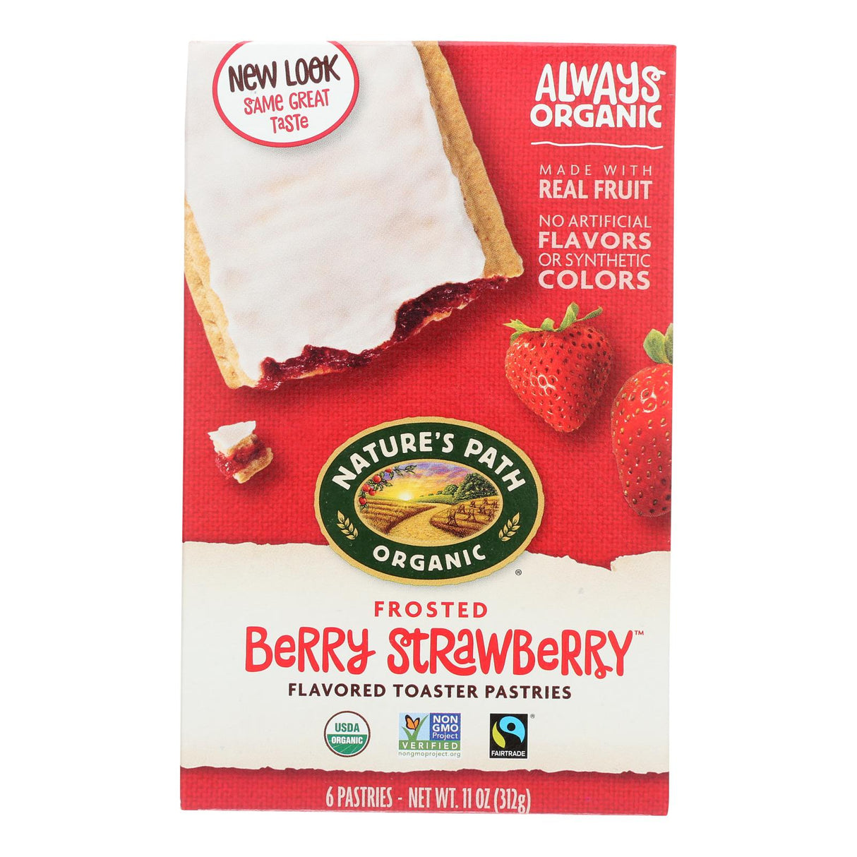 Nature's Path Organic Frosted Toaster Pastries: Delicious Berry Strawberry (Pack of 12) - 11 Oz. - Cozy Farm