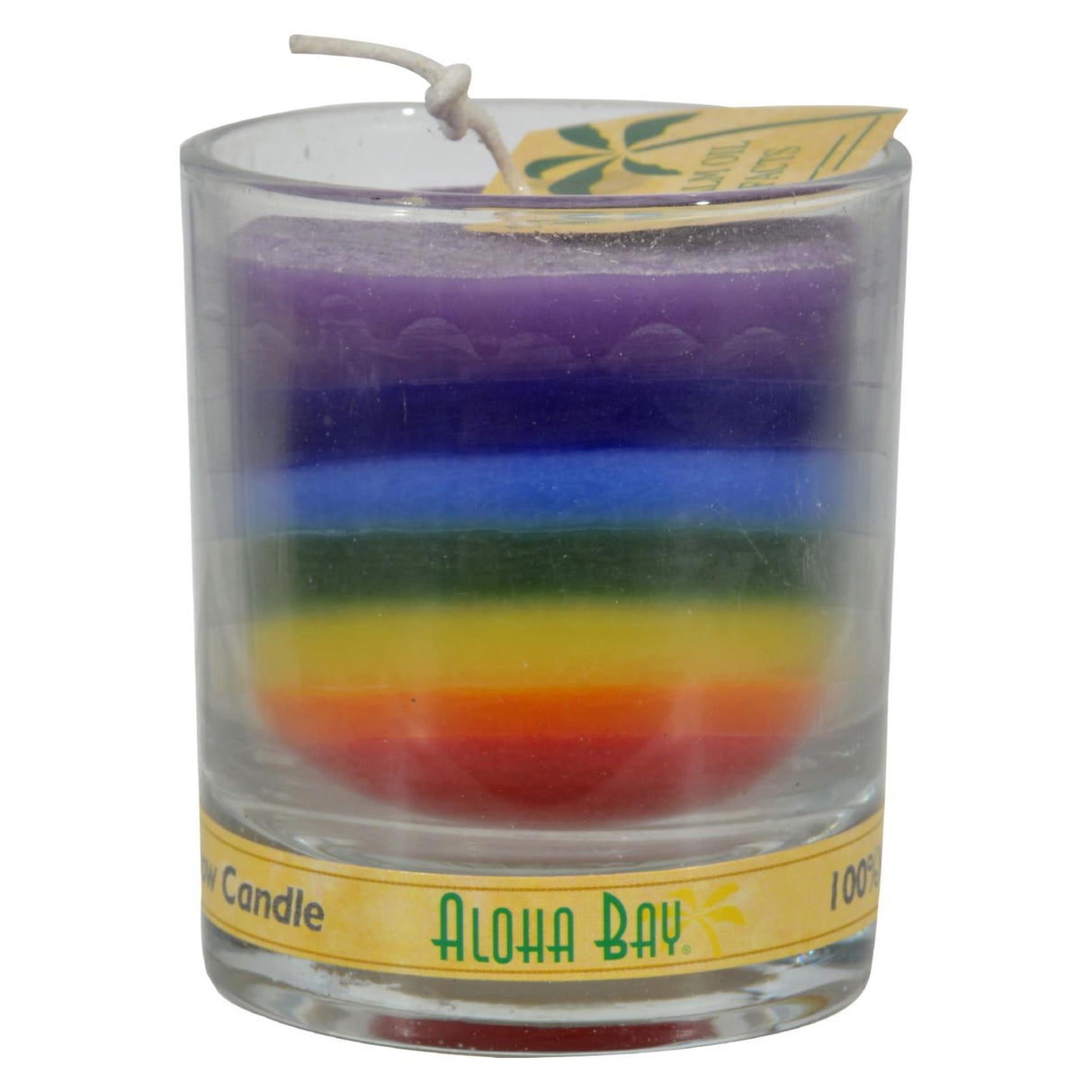 Aloha Bay Votive Jar Candle - Unscented Rainbow - Case of 12, 2.5 Oz Each - Cozy Farm